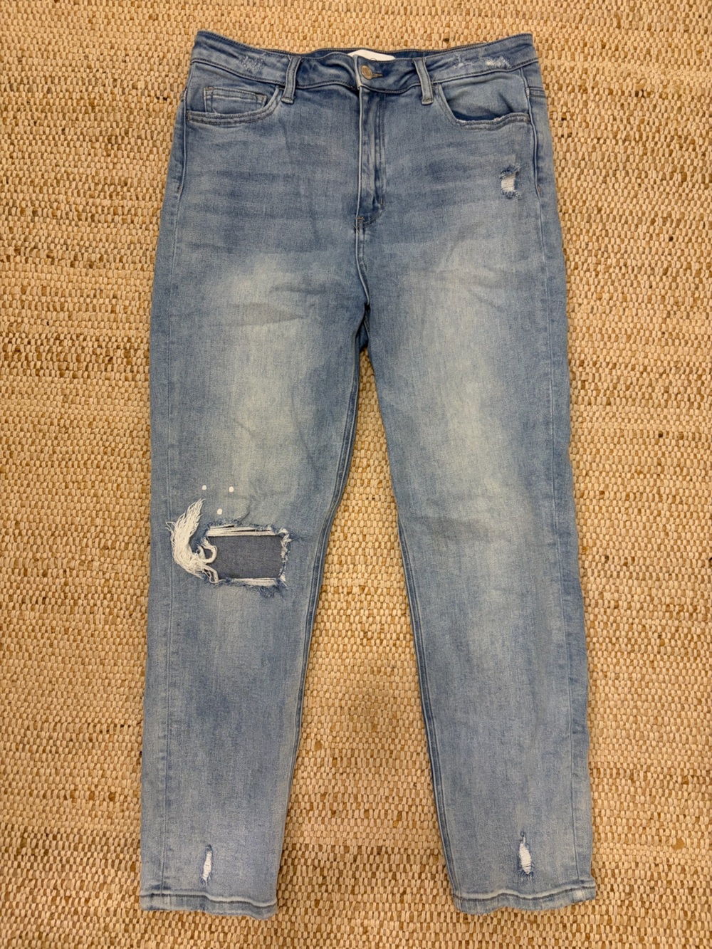 Vervet slim straight leg light blue jean